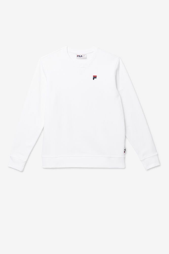 Fila Sweatshirt Kieve Mens White - India SJE-074218